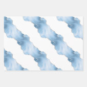 Trendy Blue Silver Agate Geschenkpapier Set (Vorderseite 3)
