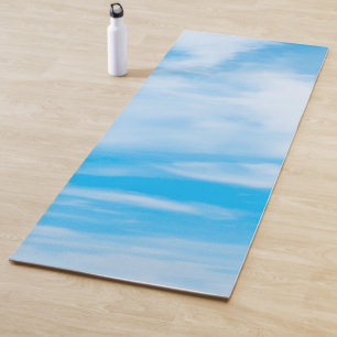 Trendy Blue Sky Clouds Design Template Fitness Yogamatte
