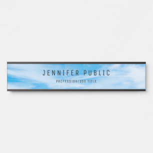 Trendy Blue Sky Wolken Moderne, einfache Elegant Türschild