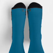 Trendy Blue Smooth Solid Socken (Oben)