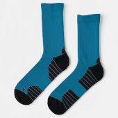 Trendy Blue Smooth Solid Socken (Links)