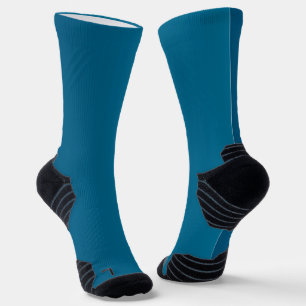 Trendy Blue Smooth Solid Socken