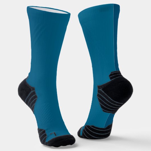 Trendy Blue Smooth Solid Socken (Gewinkelt)