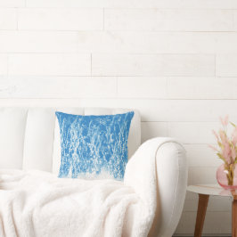 Trendy Blue Splash Throw Kissen