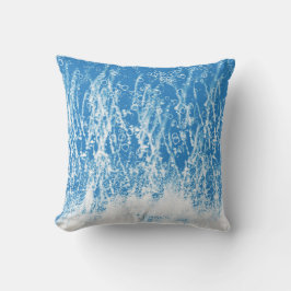 Trendy Blue Splash Throw Kissen