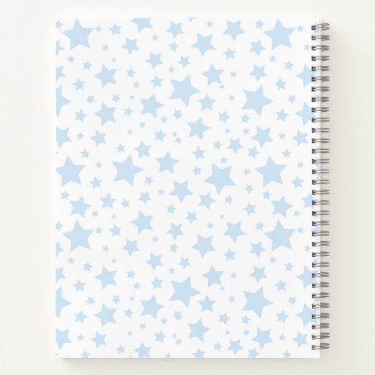 Trendy Blue Stars Notizblock (Rückseite)