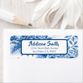 Trendy Blue Toile Rückgabeadresse (Insitu)