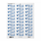 Trendy Blue Toile Rückgabeadresse (Vorne)