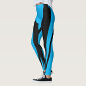 Trendy Blue und Black Workout Leggings (Links)