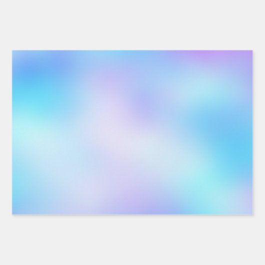 Trendy Blue und Lila Abstrakte Unicorent Gradient Geschenkpapier Set (Vorderseite 3)