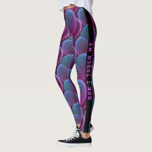 Trendy Blue und Lila Kaktus-Muster Leggings