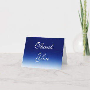 Trendy Blue White Calligrafy Danke Postage