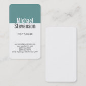 Trendy Blue White Roundner Business Card Visitenkarte (Vorne/Hinten)