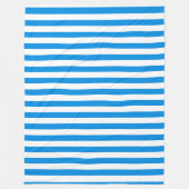 Trendy Blue White Striping Elegante Vorlage Große Fleecedecke (Vorderseite)