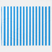 Trendy Blue White Striping Elegante Vorlage Große Fleecedecke (Vorderseite (Horizontal))