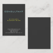 Trendy Blue Yellow Grey Chubby Business Card Visitenkarte (Vorne/Hinten)