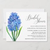 Trendy Blume Blue Hydrangea Hochzeitsfest Brautpar Einladung (Vorderseite)