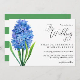 Trendy Blume Blue Hydrangea rustikale Hochzeit Einladung