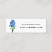 Trendy Blume Blue Hydrangea Website Cards | Mini Mini Visitenkarte (Vorderseite)
