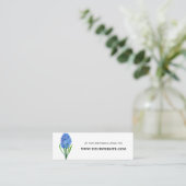 Trendy Blume Blue Hydrangea Website Cards | Mini Mini Visitenkarte (Stehend Vorderseite)