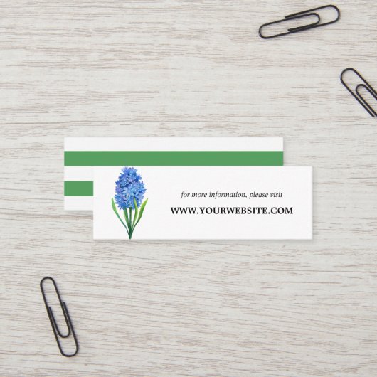 Trendy Blume Blue Hydrangea Website Cards | Mini Visitenkarte (Vorderseite/Rückseite Beispiel)