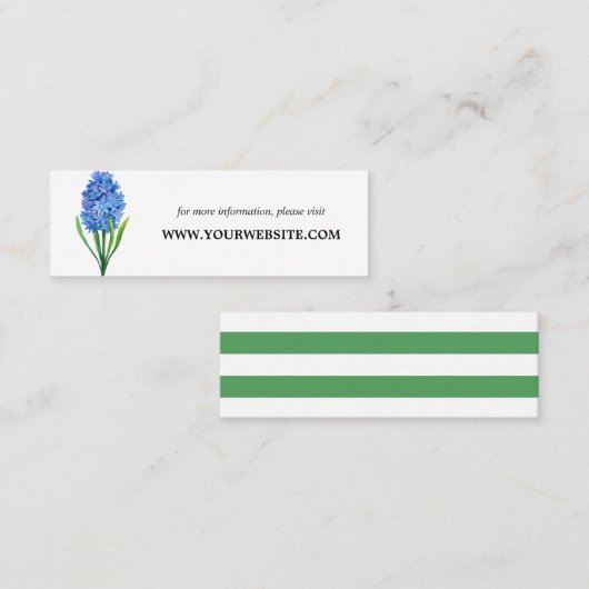 Trendy Blume Blue Hydrangea Website Cards | Mini Visitenkarte (Vorne/Hinten)