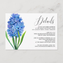 Trendy Blume Blue Hydrangea Wedding Details Card Begleitkarte