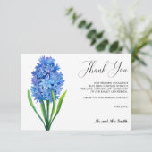 Trendy Blume Blue Hydrangea Wedding Vielen Dank Dankeskarte (Stehend Vorderseite)