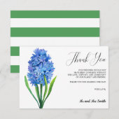 Trendy Blume Blue Hydrangea Wedding Vielen Dank Dankeskarte (Vorne/Hinten)