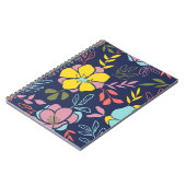 Trendy Blume nahtlos. Kleiner Vintager Flor Notizblock (Linke Seite)