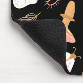 Trendy Blume, Pilze und Schmetterlinge Mousepad (Ecke)