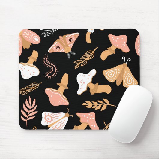 Trendy Blume, Pilze und Schmetterlinge Mousepad (Mit Mouse)