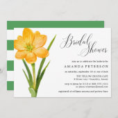 Trendy Blume YELLOW CROCUS Hochzeit Brautparty Einladung (Vorne/Hinten)