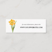 Trendy Blume YELLOW CROCUS Website Cards | Mini Mini Visitenkarte (Vorderseite)