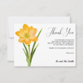 Trendy Blume Yellow Crocus Wedding Danke (Vorderseite)