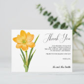 Trendy Blume Yellow Crocus Wedding Danke (Stehend Vorderseite)