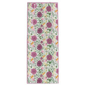 Trendy Blumenmuster Rosa Lila Grünanlage Geschenktüte Für Weinflaschen (Rückseite)