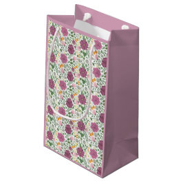 Trendy Blumenmuster Rosa Lila Grünanlage Kleine Geschenktüte