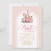 Trendy blush and gold invite watercolor lettering einladung (Vorderseite)