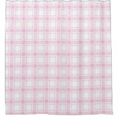 Trendy Blush Curtain Light Pink Plaid for Bath Duschvorhang (Vorderseite)