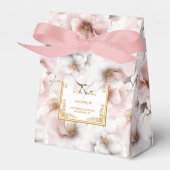 Trendy Blush Gold Watercolor Wedding Danke Box Geschenkschachtel (Vorderseite)