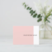 Trendy Blush Pink Elegante Unternehmen Moderne, ei Visitenkarte (Stehend Vorderseite)