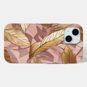 Trendy Blush Pink Gold Boho Blätter Collection Case-Mate iPhone Hülle (Rückseite (Horizontal))