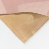 Trendy Blush Pink Gold Boho Blätter Collection Fleecedecke (Ecke)