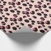 Trendy Blush Pink Leopard Print Animal Dschungel Geschenkpapier (Ecke)