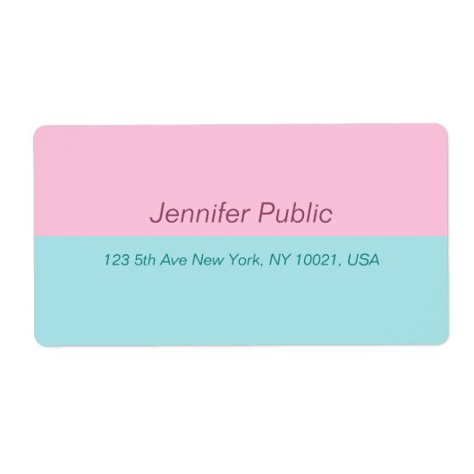 Trendy Blush Pink Mint Blue Elegante Shipping (Vorne)