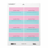 Trendy Blush Pink Mint Blue Elegante Shipping (Vorne)