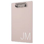 Trendy Blush Pink Oversified Mit Monogramm Initial Klemmbrett (Links)