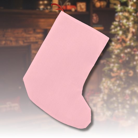 Trendy Blush Pink Solid Color | Klassisches Elegan Kleiner Weihnachtsstrumpf