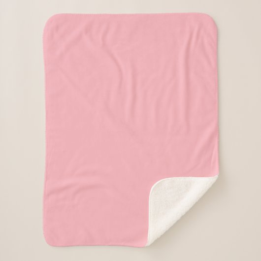 Trendy Blush Pink Solid Color | Klassisches Elegan Sherpadecke (Vorderseite)